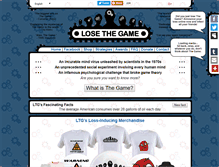 Tablet Screenshot of losethegame.com